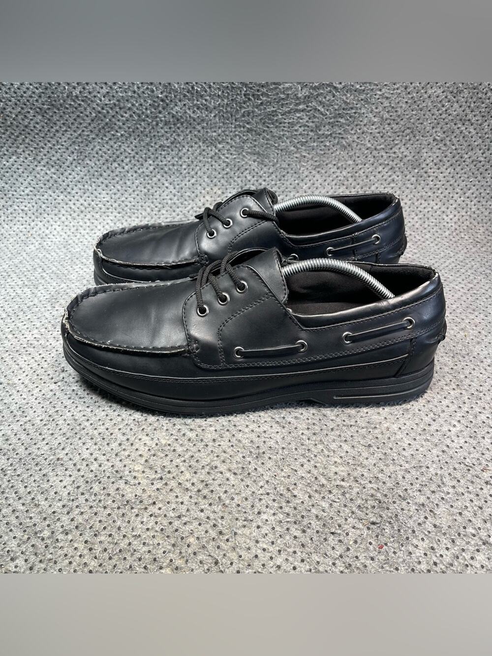 Safe T Step Black Leather Wide Shoes Size 13 Men’s